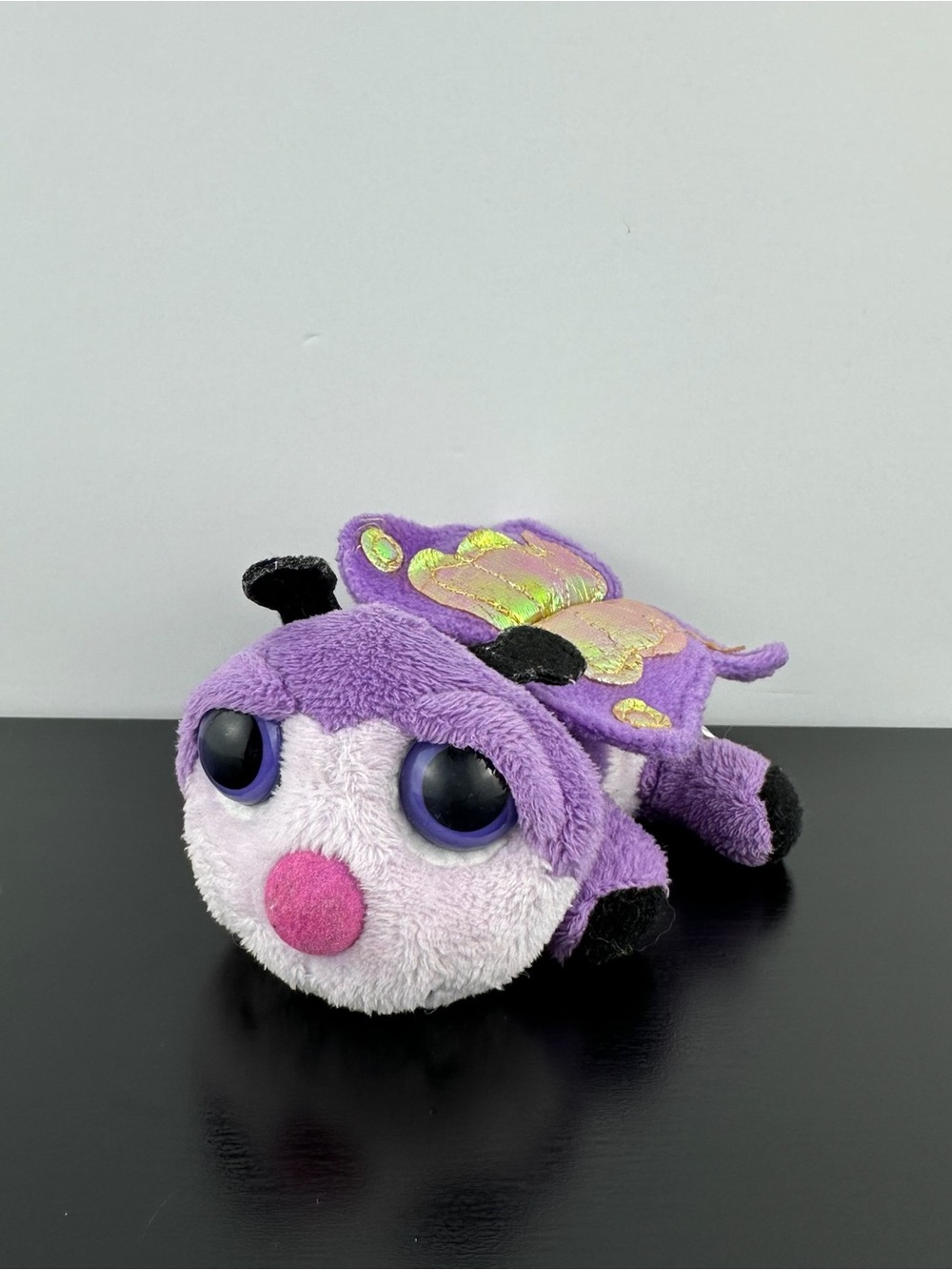 Russ Berrie Rare Lil Peepers Butter Butterfly 4.5" Big Purple Eyes Wings Plush